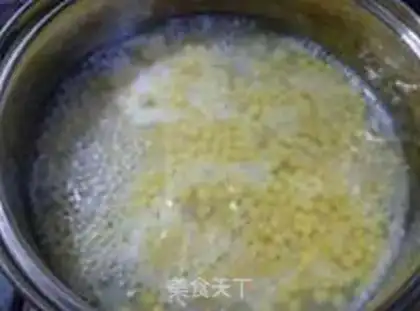 Make Bean corn congee step 3