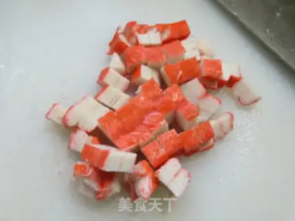 Make Crab stick spinach step 1
