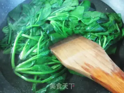Make Crab stick spinach step 2