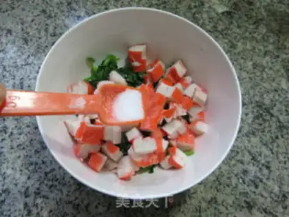 Make Crab stick spinach step 6