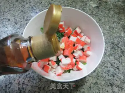 Make Crab stick spinach step 7