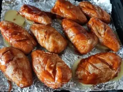 Make Lemon potatoes roast chicken wings step 9