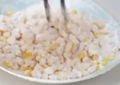 Make Gold corn shrimp step 1