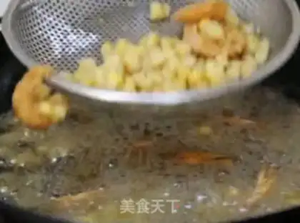 Make Gold corn shrimp step 3