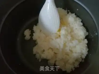 Make Crab egg fried rice step 2