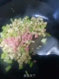 Make Celery fried abalone mushrooms step 5