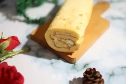 Make Salted eggcake rolls step 13