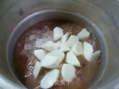 Make Porridge of rice for the flower beans step 13