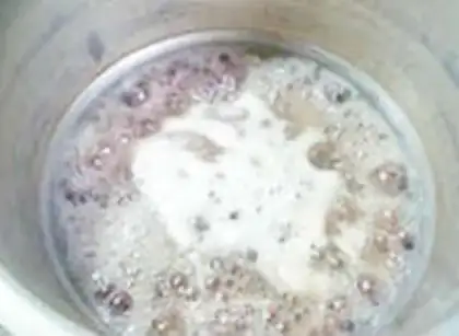 Make Porridge of rice for the flower beans step 14