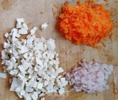 Make Carrot tofu omelet step 1