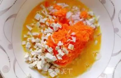 Make Carrot tofu omelet step 2