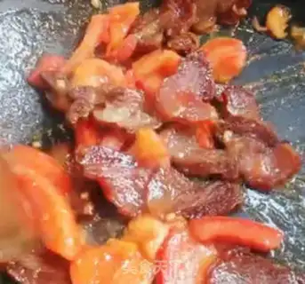 Make Tomato fried meat step 2