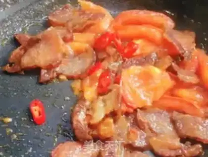 Make Tomato fried meat step 3