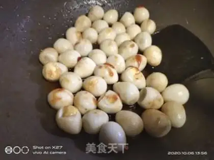 Make Tomato juice quail eggs step 3