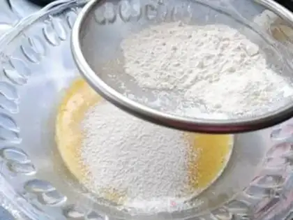 Make Caramel apple flip cake step 11