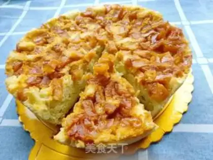 Make Caramel apple flip cake step 17