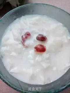 Make Cranberry milk. Silver ear step 5