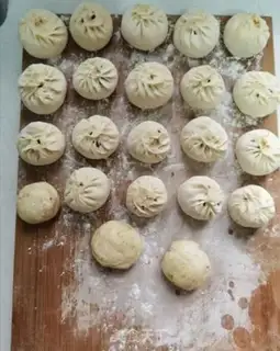 Make Bean-fruit buns step 17