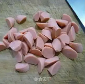 Make Ham intestinal egg rice congee step 4