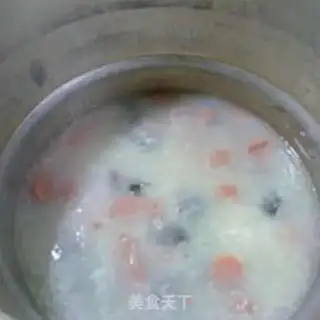 Make Ham intestinal egg rice congee step 10
