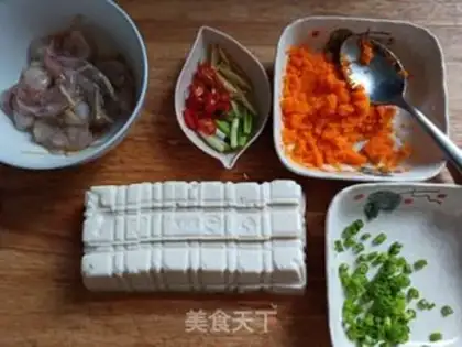 Make Golden shrimp tofu step 3