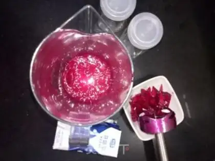 Make Flaming Dragon juice yogurt step 1