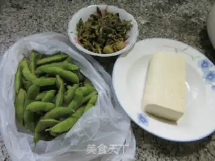 Make ♪ Pickled beans cook old tofu ♪ step 0