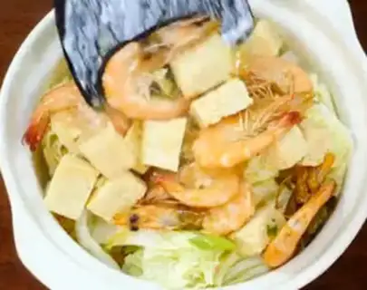 Make Shrimp tofu stew step 4
