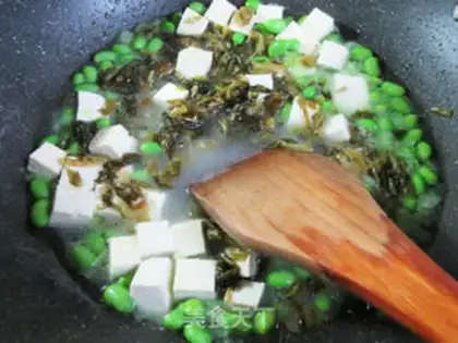 Make ♪ Pickled beans cook old tofu ♪ step 5