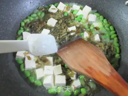 Make ♪ Pickled beans cook old tofu ♪ step 7