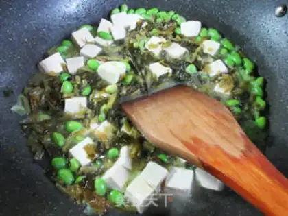 Make ♪ Pickled beans cook old tofu ♪ step 8