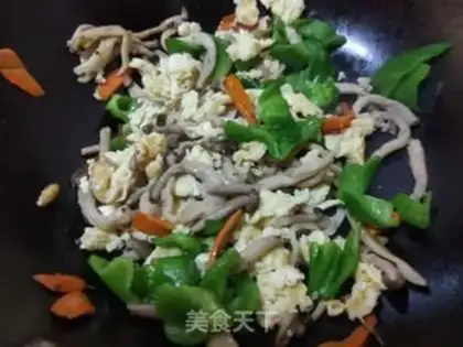 Make Mushroom fried eggs step 10
