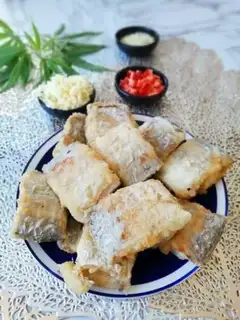 Make Pyramid, garlic and fish step 3