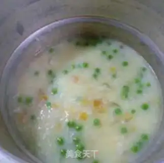 Make Soybeans, eggs, rice congee step 10
