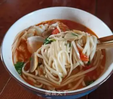 Make Tomato mushroom egg noodles step 7
