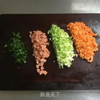 Make Cream ham and rice step 1