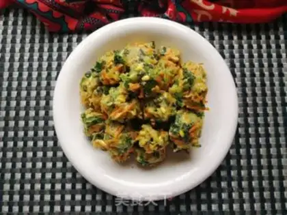 Make Carrot bean sprouts and spinach balls step 13
