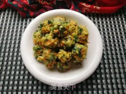 Make Carrot bean sprouts and spinach balls step 15