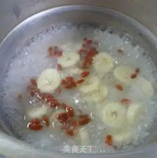 Make Banana rice congee step 9