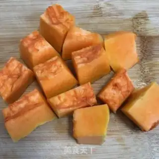 Make Pumpkin rice step 1