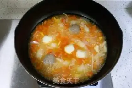 Make Sour soup, fat cow, taco step 4