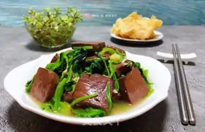 Make Duck-blooded spinach step 11