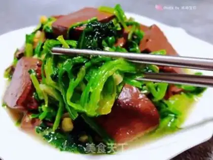 Make Duck-blooded spinach step 13