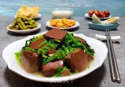 Make Duck-blooded spinach step 14