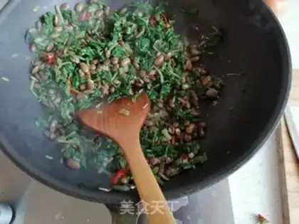 Make radish and fried beans step 7