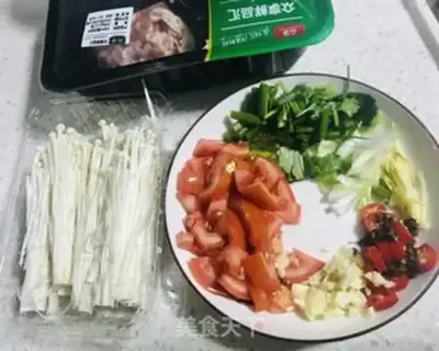 Make Sour soup, fat cow step 1