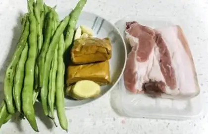 Make Four seasons of bean-dried fried meat step 0
