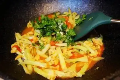 Make Tomato fried organic vegetables step 6