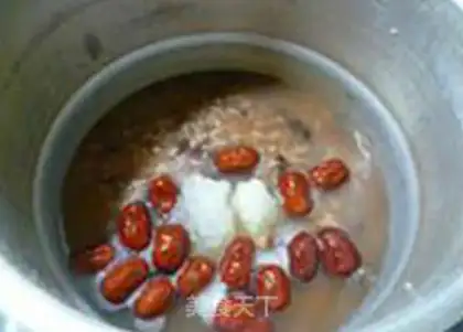 Make Red-tree rice congee step 9