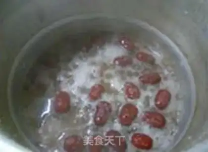Make Red-tree rice congee step 11